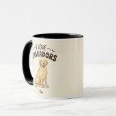 I Love Labradors Mug – Hand-Drawn Illustration Mok (Voorkant links)