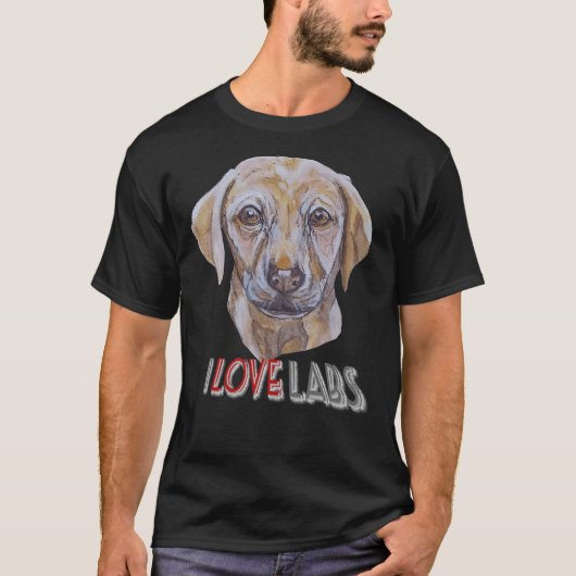 I Love Labradors T-shirt (Voorkant)