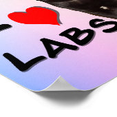 I Love Labs Print, waarde Poster papier (mat) (Hoek)