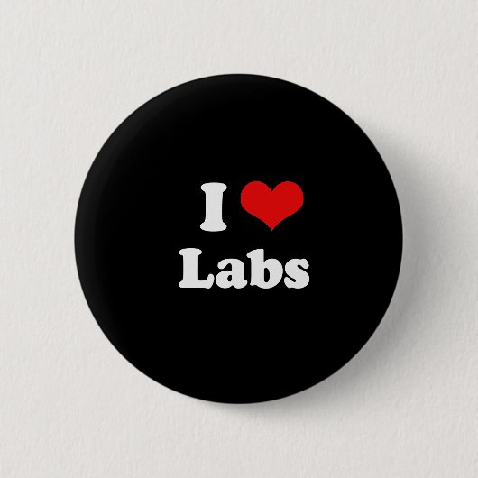 I Love Labs Ronde Button 5,7 Cm (Voorkant)