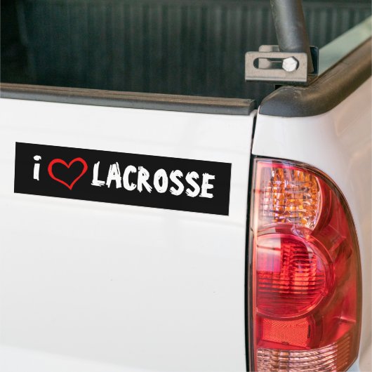 I Love Lacrosse Bumpersticker (Op Truck)