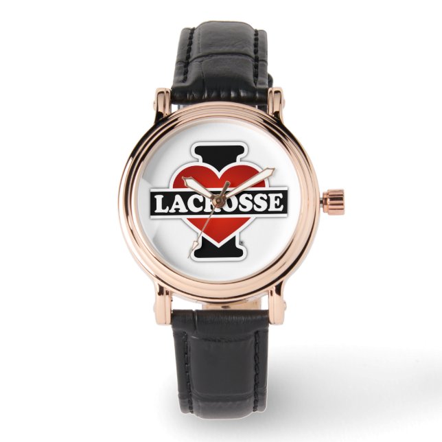 I Love Lacrosse Horloge (Voorkant)
