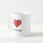I Love Lacrosse Koffiemok (Voorkant links)