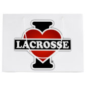 I Love Lacrosse Large Cadeautasje (Voorkant)