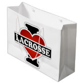 I Love Lacrosse Large Cadeautasje (Voorkant Gekanteld)