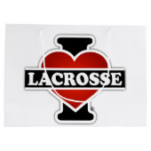 I Love Lacrosse Large Cadeautasje (Achterkant)