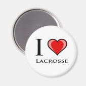 I Love Lacrosse Magneet (Voorkant / Achterkant)