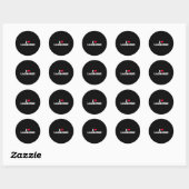 I Love Lacrosse Ronde Sticker (Vel)