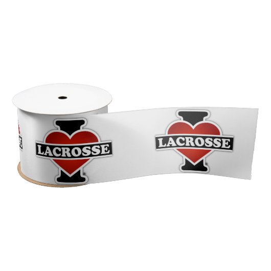 I Love Lacrosse Satijnen Lint (Spoel)