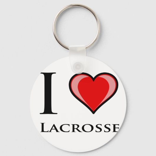 I Love Lacrosse Sleutelhanger (Voorkant)