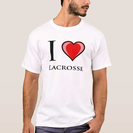 I Love Lacrosse T-shirt (Voorkant)