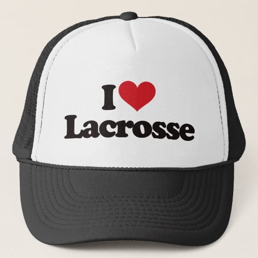I Love Lacrosse Trucker Pet (Voorkant)