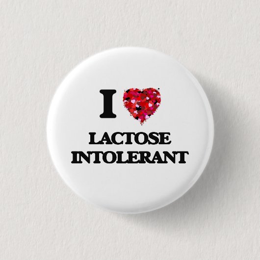 I Love Lactose Intolerant Ronde Button 3,2 Cm (Voorkant)