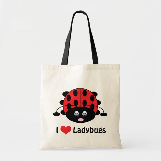 I Love Ladybugs Bag Tote Bag (Voorkant)