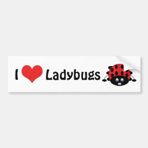 I Love Ladybugs Bumpersticker