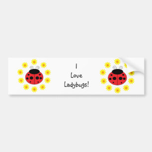 I Love Ladybugs Bumpersticker