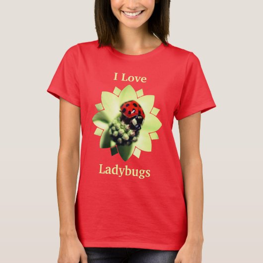 I Love Ladybugs Cute  T-shirt (Voorkant)