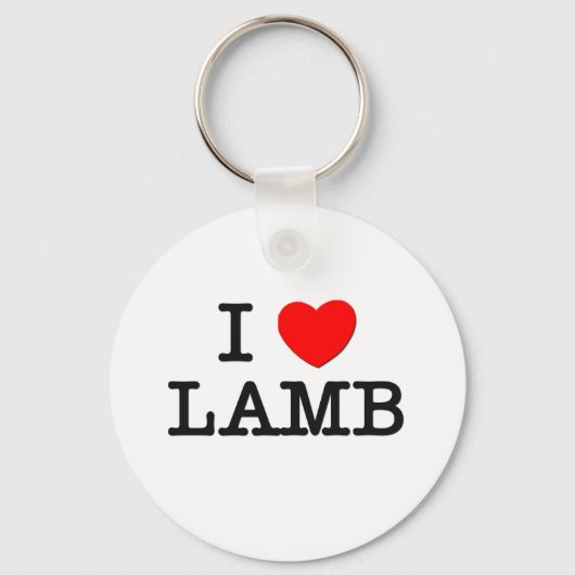 I Love LAMB ( food ) Sleutelhanger (Voorkant)