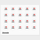 I Love Lambs Ronde Sticker (Vel)