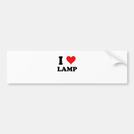 I Love Lamp Bumpersticker (Voorkant)