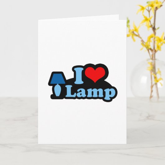 I Love-lamp Kaart (Gele Bloem)