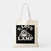 I Love Lamp Moth Meme Funny Moths T-shirt Tote Bag (Achterkant)