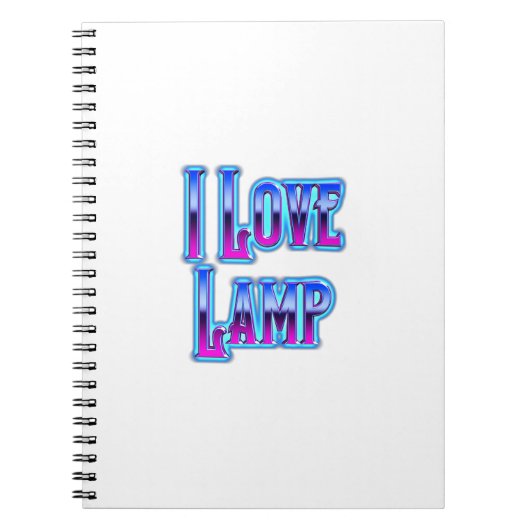 I Love Lamp Notitieboek (Voorkant)