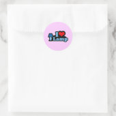 I Love-lamp Ronde Sticker (Tas)