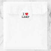 I Love Lamp Ronde Sticker (Tas)