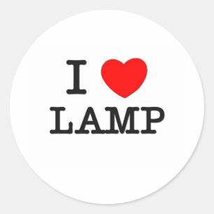 I Love Lamp Ronde Sticker