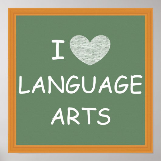 I Love Language Arts Poster (Voorkant)