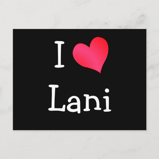 I Love Lani Briefkaart (Voorkant)