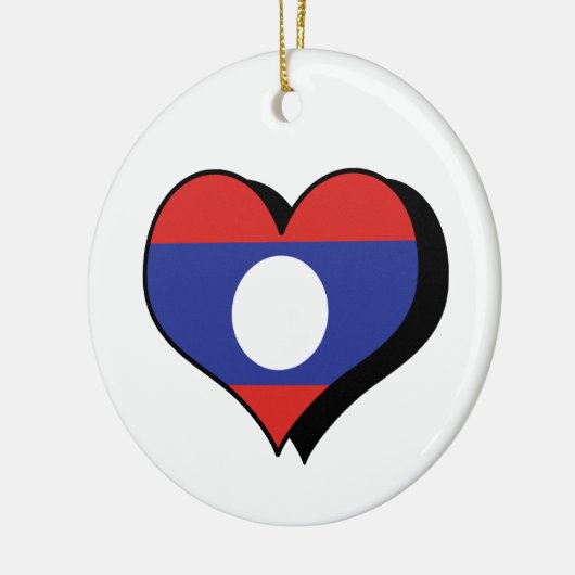 I Love Laos Flag Ornament (Links)