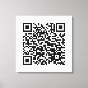 I Love Laos (Khoy Huk Lao) Flag QR Code   Lao Geek Canvas Afdruk