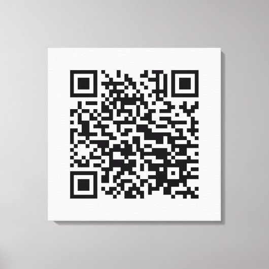 I Love Laos (Khoy Huk Lao) Flag QR Code | Lao Geek Canvas Afdruk (Voorkant)