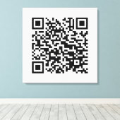 I Love Laos (Khoy Huk Lao) Flag QR Code | Lao Geek Canvas Afdruk (Insitu (Houten vloer))