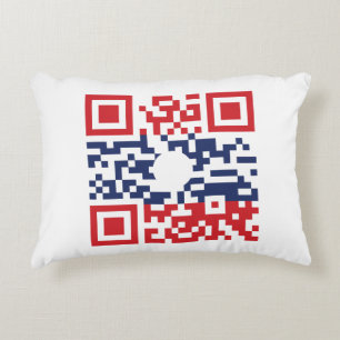 I Love Laos (Khoy Huk Lao) Flag QR Code   Lao Geek Decoratief Kussen
