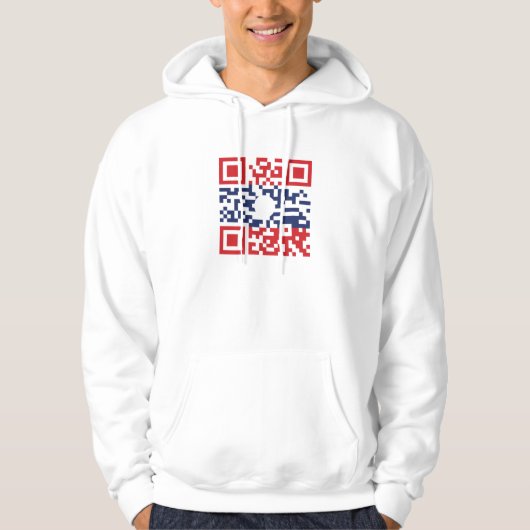 I Love Laos (Khoy Huk Lao) Flag QR Code | Lao Geek Hoodie (Voorkant)