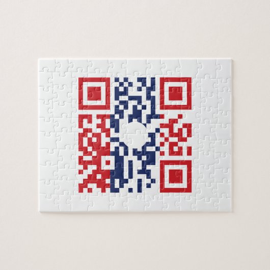 I Love Laos (Khoy Huk Lao) Flag QR Code | Lao Geek Legpuzzel (Horizontaal)