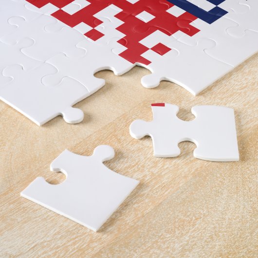 I Love Laos (Khoy Huk Lao) Flag QR Code | Lao Geek Legpuzzel (Zijkant)