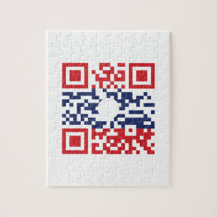 I Love Laos (Khoy Huk Lao) Flag QR Code   Lao Geek Legpuzzel