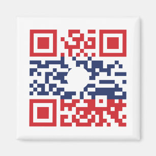 I Love Laos (Khoy Huk Lao) Flag QR Code   Lao Geek Magneet