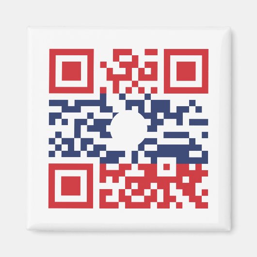 I Love Laos (Khoy Huk Lao) Flag QR Code | Lao Geek Magneet (Voorkant)