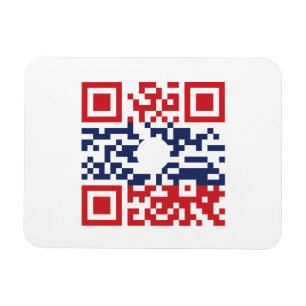 I Love Laos (Khoy Huk Lao) Flag QR Code   Lao Geek Magneet