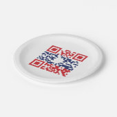 I Love Laos (Khoy Huk Lao) Flag QR Code | Lao Geek Papieren Bordje (Gekanteld)