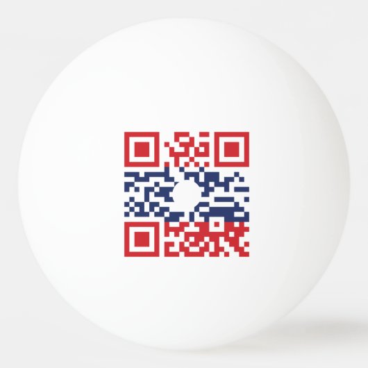 I Love Laos (Khoy Huk Lao) Flag QR Code | Lao Geek Pingpongbal (Voorkant)