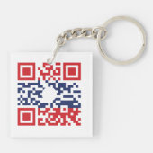 I Love Laos (Khoy Huk Lao) Flag QR Code | Lao Geek Sleutelhanger (Achterkant)