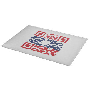 I Love Laos (Khoy Huk Lao) Flag QR Code Lao Geek Snijplank