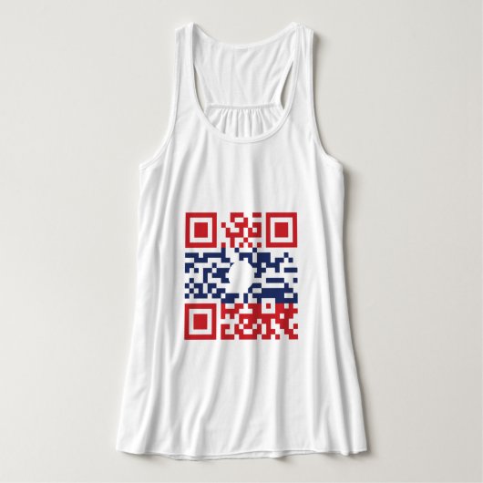I Love Laos (Khoy Huk Lao) Flag QR Code | Lao Geek Tanktop (Design voorkant)