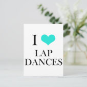 I Love Lap Dances Briefkaart (Staand voorkant)